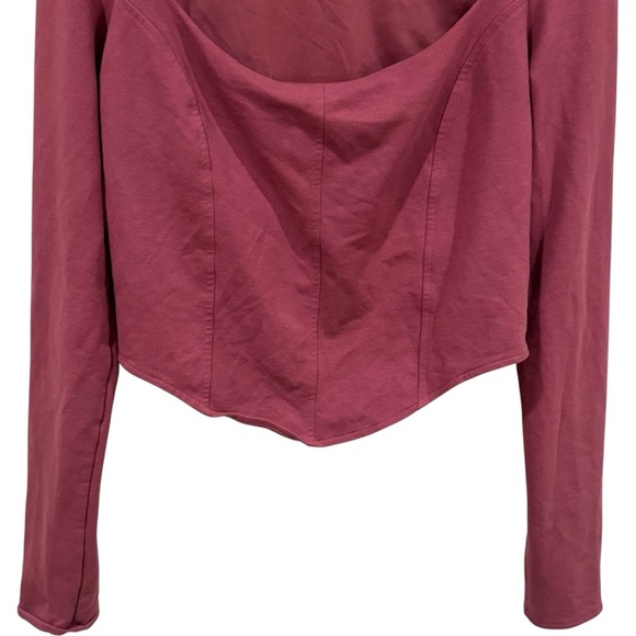 Alo Yoga Soft Sculpt Long Sleeve Comfy Athletic in Color Mars Clay Size L - Picture 5 of 10